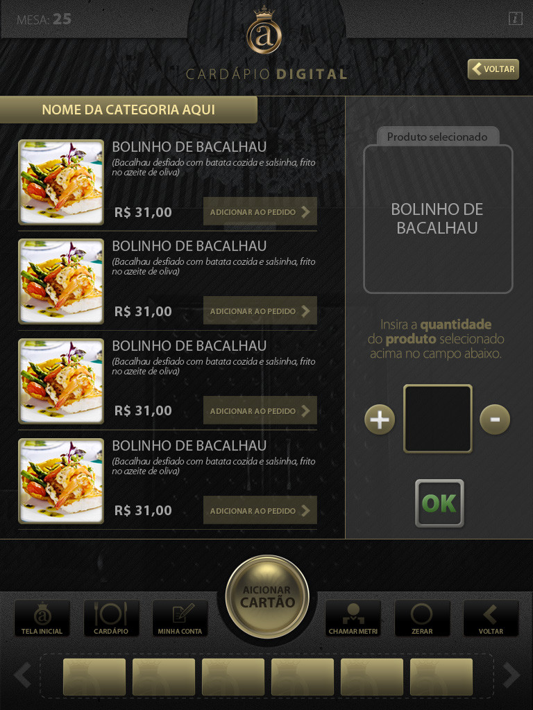 Digital Menu Club A Application